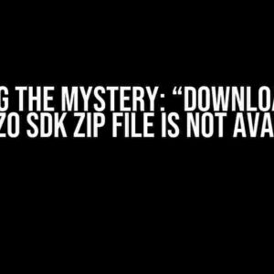 Solving the Mystery: “Download link for Anzo SDK zip file is not available”